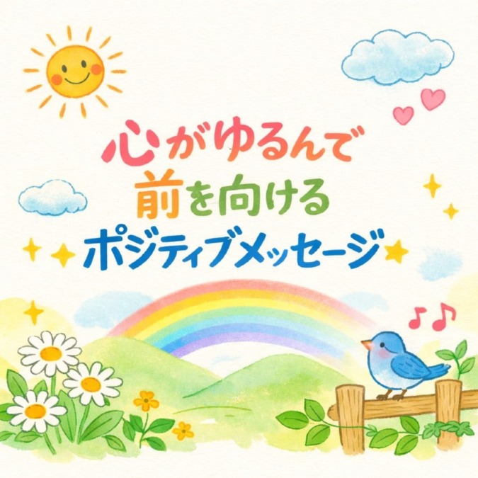 心がゆるんで前を向けるポジティブメッセージ｜ハッピーパルパル