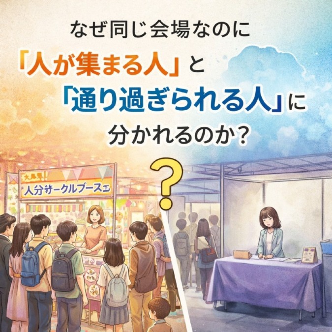 なぜ同じ会場なのに「人が集まる人」と「通り過ぎられる人」に分かれるのか?