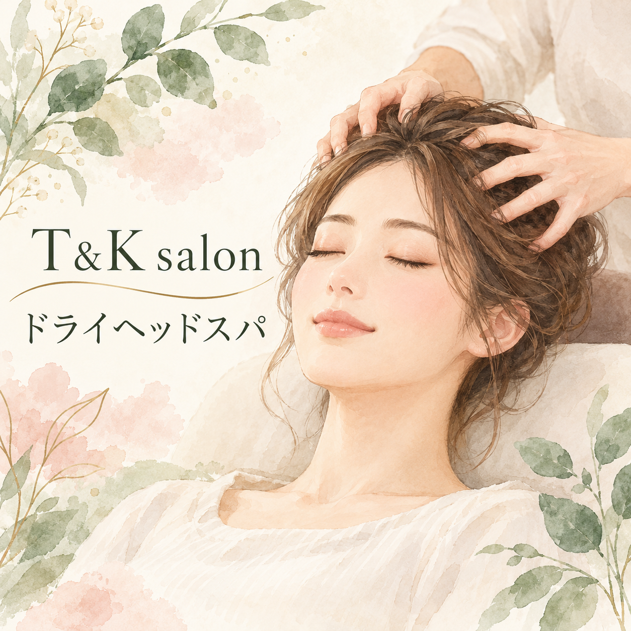 T＆K salon ドライヘッドスパ 紹介イラスト